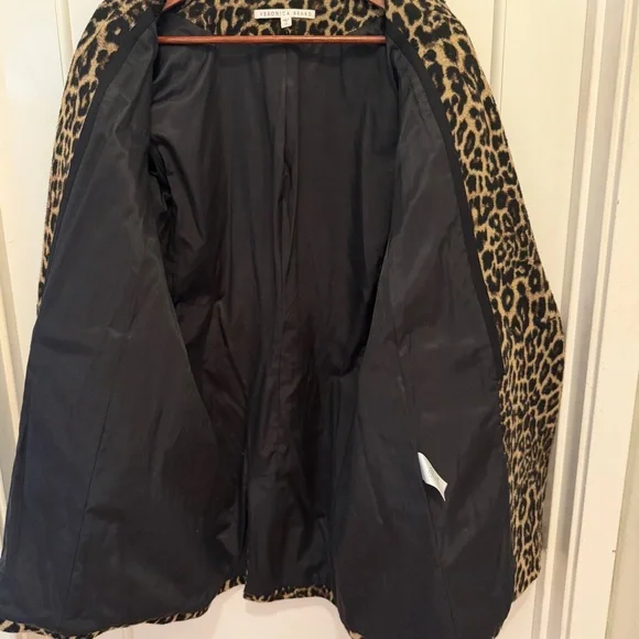 Veronica Beard Senna Leopard Dickey Coat Statement Size 12 | Designer Outerwear - Picture 11 of 14